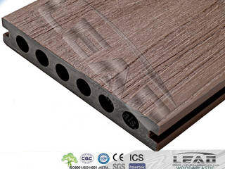 High Weather Resistance Co-Extrusion WPC Deck, Lead Materials Lead Materials بلكونة أو شرفة مزيج خشب وبلاستيك