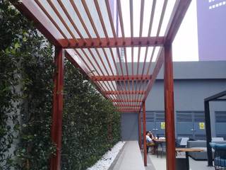 CO-WORKING, Diseño de interiores DILSMAC Diseño de interiores DILSMAC Terrace ٹھوس لکڑی Multicolored