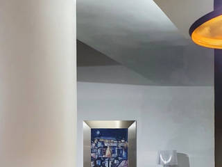 Renovatie en interieur design villa in Italie, MEF Architect MEF Architect Moderne eetkamers Metaal Wit