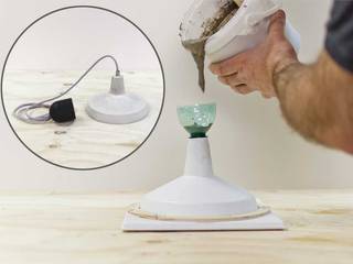 Betonlampen DIY - Do it yourself!, Betonwerkstatt Betonwerkstatt مطبخ أسمنت