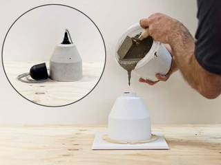 Betonlampen DIY - Do it yourself!, Betonwerkstatt Betonwerkstatt Modern dining room Concrete