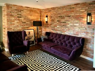 Neu trifft alt: modernes Interior Design mit antiken Baustoffen, Antik-Stein Antik-Stein Rustic style living room