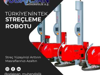 Çift Öngermeli Streç Makineleri - Odaksan Palet Streçleme Robotu, Odaksan Mühendislik A.Ş. Odaksan Mühendislik A.Ş. 상업공간 구리 / 청동 / 황동