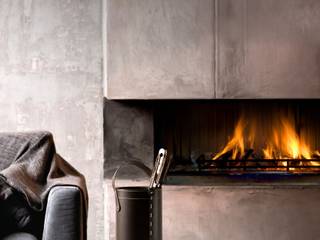PORTA FERRI E FERRI IN CUOIO FIRESTYLE MADE IN ITALY, Limac Design Limac Design Modern living room Leather Grey