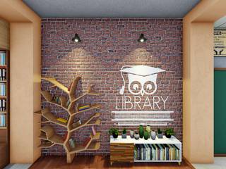 Library Design of a school in Amritsar, Trisha Barui Trisha Barui Espacios comerciales