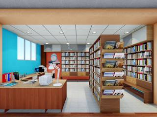 Library Design of a school in Amritsar, Trisha Barui Trisha Barui Espacios comerciales