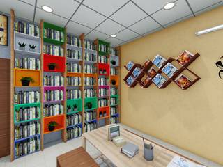 Library Design of a school in Amritsar, Trisha Barui Trisha Barui Espacios comerciales