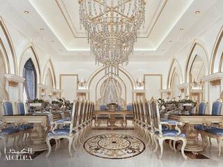 Spacious dining room design in Dubai, Algedra Interior Design Algedra Interior Design Modern Dining Room