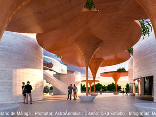 Planetario de Málaga, mediagenio.com mediagenio.com Espacios comerciales Madera Acabado en madera