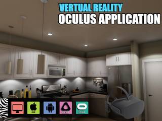 Interactive virtual reality apps development Kitchen Design for Oculus Device VR, Tampa - Florida, Yantram Architectural Design Studio Corporation Yantram Architectural Design Studio Corporation Dapur Modern