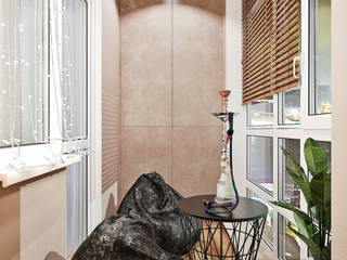 КВАРТИРА В ЖК «ЖИГУЛИНА РОЩА», 84 М², Студия дизайна ROMANIUK DESIGN Студия дизайна ROMANIUK DESIGN Balkon
