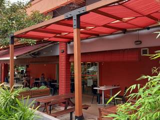 Shade Weave Pergola, Decklife Outdoor Concepts Decklife Outdoor Concepts Modern style balcony, porch & terrace