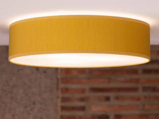 Colección de lámparas de pie, de sobremesa, plafones y lámparas colgantes DOCE, Iluminarte Iluminarte Mediterranean style house Textile Yellow