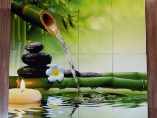 Фотопанно для ванной - Бамбук и Вода - Производство фотоплитки в Днепре - Pavlin Art, Pavlin Art Pavlin Art Other spaces Tiles