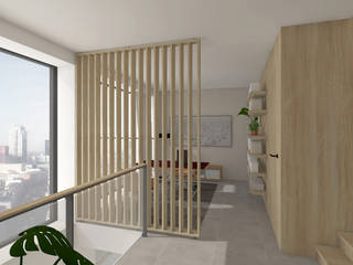 De Maasbode, high-end optie City Villa, Bergblick interieurarchitectuur Bergblick interieurarchitectuur Modern Study Room and Home Office Wood Wood effect