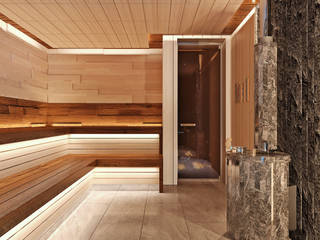 ИНТЕРЬЕР И ЭКСТЕРЬЕР ДОМА В КРАСНОЛЕСЬЕ, 587 М², Студия дизайна ROMANIUK DESIGN Студия дизайна ROMANIUK DESIGN Spa