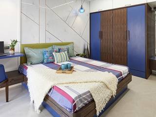 "Live in Color" Home, Shweta Shetty and Associates Shweta Shetty and Associates Small bedroom White