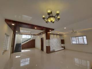 Mrs. Sashikala Reddy Villa, Design DNA Hyderabad Design DNA Hyderabad Modern living room