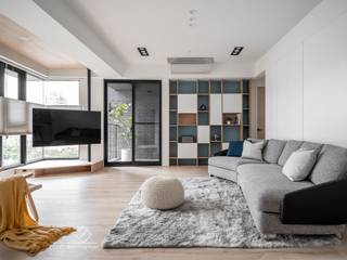 無．界《大硯十現》, 極簡室內設計 Simple Design Studio 極簡室內設計 Simple Design Studio Modern Living Room