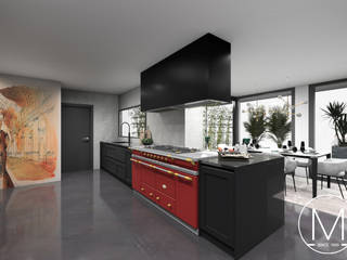 Vintage kitchen ambiance with island / Ambiente de cozinha vintage com ilha central, Movimar Movimar Kitchen units