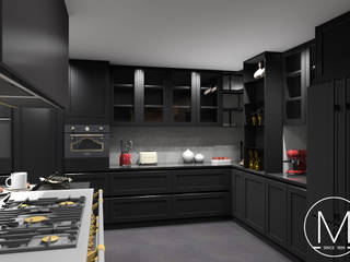 Vintage kitchen ambiance with island / Ambiente de cozinha vintage com ilha central, Movimar Movimar Kitchen units MDF