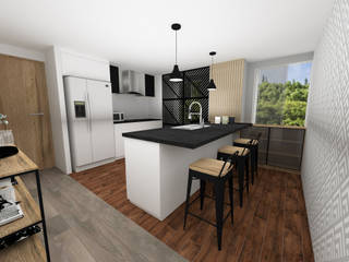 Apartamento Gladys, Espacio Arual Espacio Arual 現代廚房設計點子、靈感&圖片