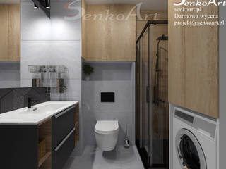 Aranżacja Łazienki 2021 - Wizualizacja 3D, Senkoart Design Senkoart Design Modern bathroom Wood Wood effect