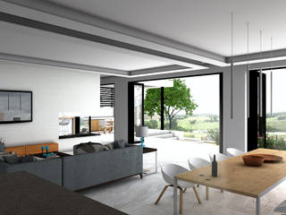 House Viljoen , Blackline Architects Blackline Architects Гостиная в стиле модерн Плитка