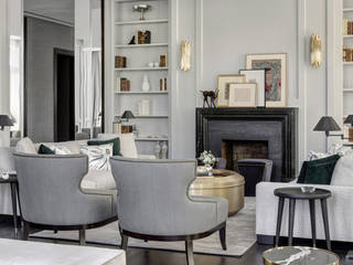 Neutral Luxury Living Room in Dubai, DelightFULL DelightFULL Modern living room