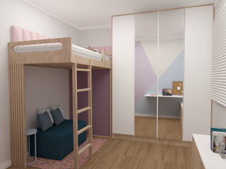 Quarto Menina - Cama alta, Giovana Fagnani Giovana Fagnani Small bedroom