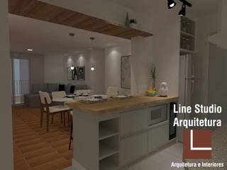 Projeto de Interiores para Apartamento - Tatuapé/SP - Abril/2020, Line Studio Arquitetura Line Studio Arquitetura مطبخ