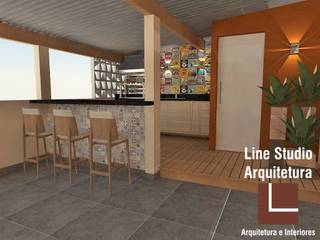 Projeto de Interiores para Residência - Patriarca/SP - Agosto/2020, Line Studio Arquitetura Line Studio Arquitetura شرفة