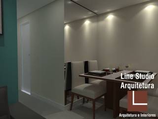 Projeto de Interiores para Apartamento - Itaquera/SP - Outubro/2020, Line Studio Arquitetura Line Studio Arquitetura غرفة السفرة