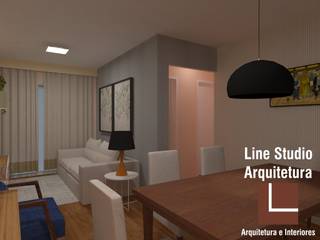 Projeto de Interiores para Apartamento - Tatuapé/SP - Novembro/2020, Line Studio Arquitetura Line Studio Arquitetura غرفة السفرة