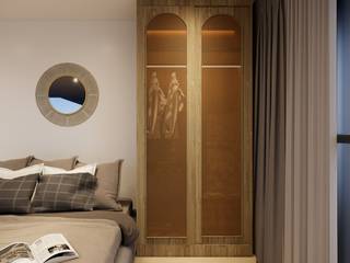 K.THARINEE , Modernize Design + Turnkey Modernize Design + Turnkey Modern style bedroom Wood Grey Bedside tables
