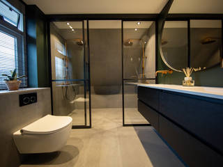 Industriële design badkamer, De Eerste Kamer De Eerste Kamer Industrial style bathroom Copper/Bronze/Brass Green