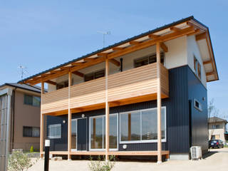 Nak-House okayama, 三宅和彦／ミヤケ設計事務所 三宅和彦／ミヤケ設計事務所 Wooden houses Aluminium/Zinc