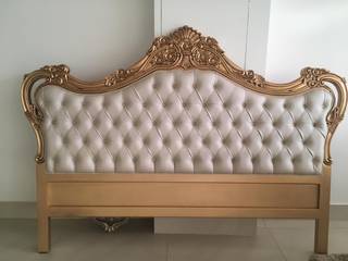 Cabeceira de Cama Clássica, Kaza Decor Tecidos e Decoração Kaza Decor Tecidos e Decoração Quartos clássicos Madeira Efeito de madeira