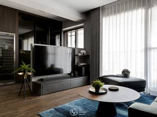 Residence | Kaohsiung 森鄰 梁宅, E&K宜客設計 E&K宜客設計 Moderne Wohnzimmer