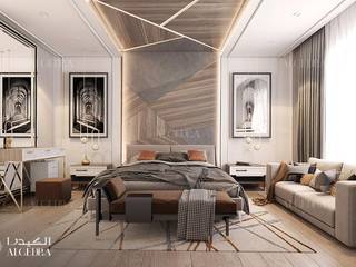 Master bedroom design in Dubai, Algedra Interior Design Algedra Interior Design Phòng ngủ phong cách hiện đại