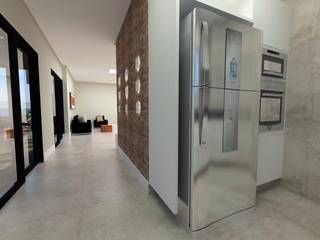 ÁREA DE LAZER DE PRÉDIO EM SANTOS, Arqnardella Arqnardella Built-in kitchens