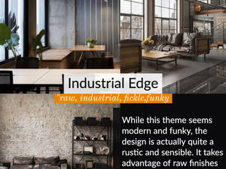 Industrial Edge "raw, industrial, fickle,funky homify Living room