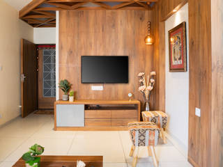 Abode of simplicity, Inklets studio Inklets studio Modern Living Room