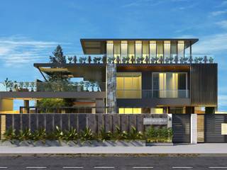 Independent Villa, HC Designs HC Designs Villas Concrete Interior Design, House exterior Design, Turnkey Projects, Home Interiors