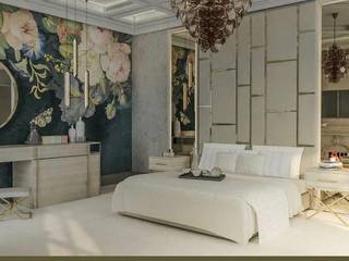Independent Villa, HC Designs HC Designs Kleines Schlafzimmer Beton Beige