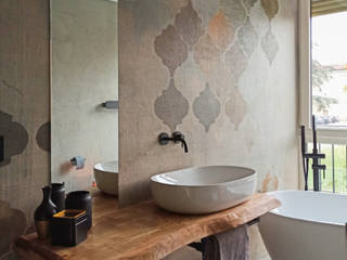 Il bagno come stanza del benessere, viemme61 viemme61 Rustic style bathroom Grey