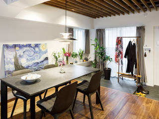 S邸-「ホームパーティーがしたい！」を実現した、人が集まるLDKの家, 株式会社ブルースタジオ 株式会社ブルースタジオ Modern dining room
