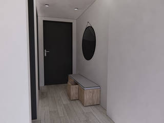 Projeto A&A ♡, House Tale House Tale Modern corridor, hallway & stairs
