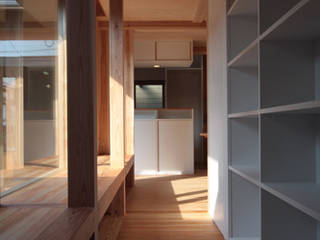hahaka hut, I 設計室 I 設計室 Modern Corridor, Hallway and Staircase Wood Wood effect