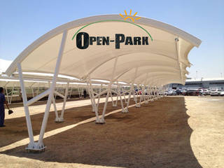 Open - Park Model 2004 Otopark gölgelik Sistemleri, esence yapı otomasyonu ve mekatronik sistemler tic esence yapı otomasyonu ve mekatronik sistemler tic Yanları açık garaj